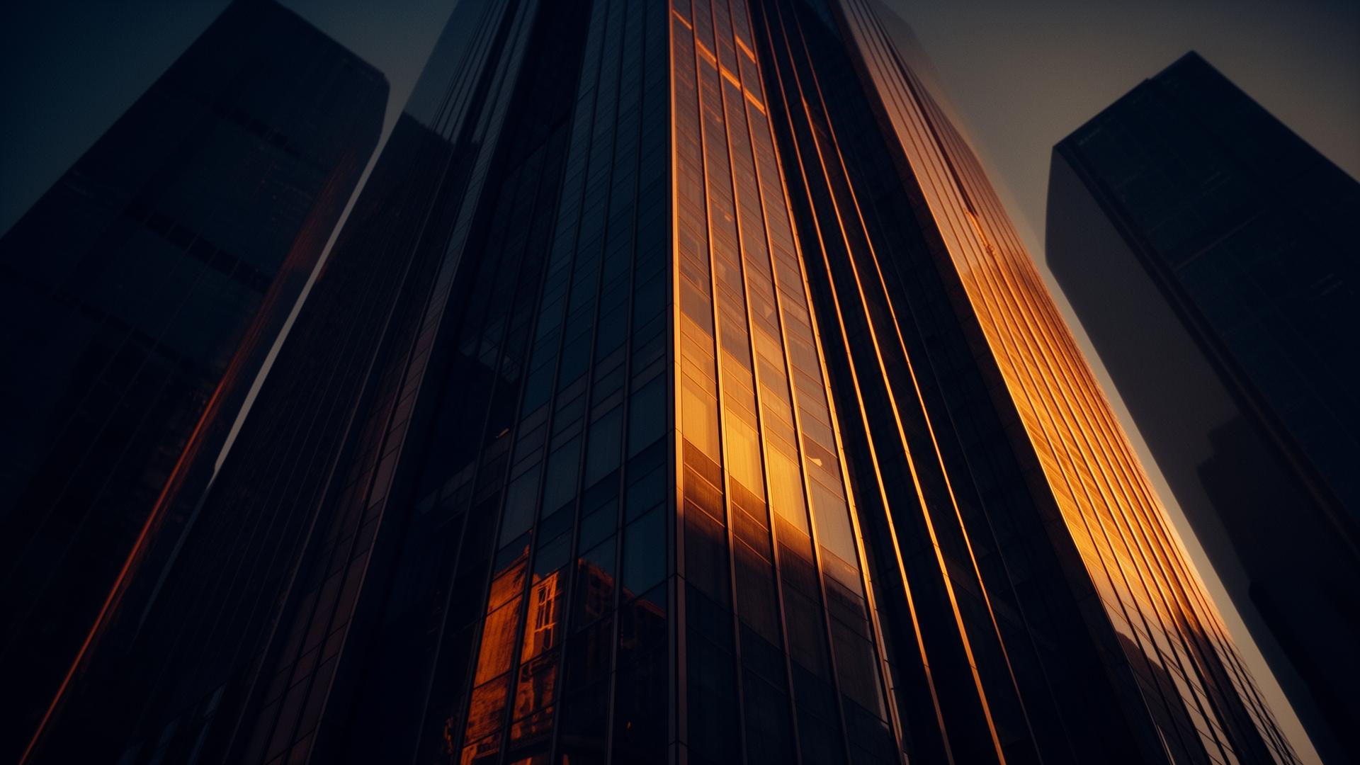 Layered glass panels representing structured private credit