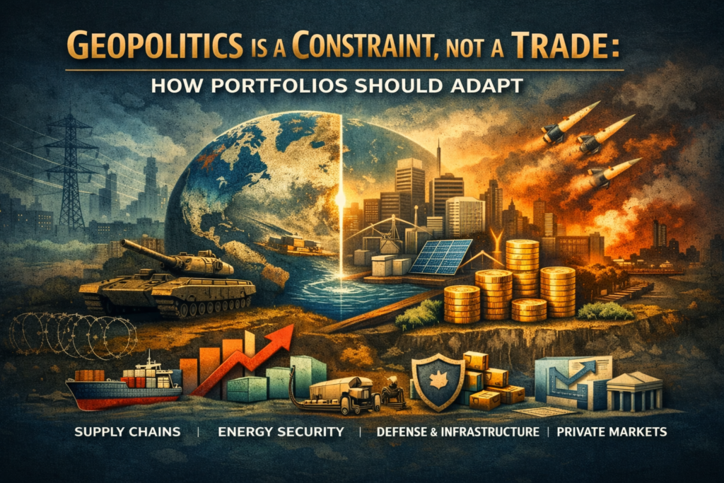 Geopolitics isn’t a tradeable signal. Learn how investors should adapt portfolios for global fragmentation, uncertainty, and long-term resilience.